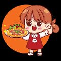 لوگوی فست فود دختر بابا - پیتزا و ساندویچ