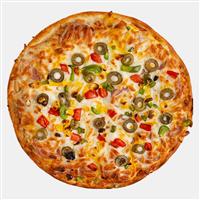 لوگوی پیتزا رضایی - فست فود