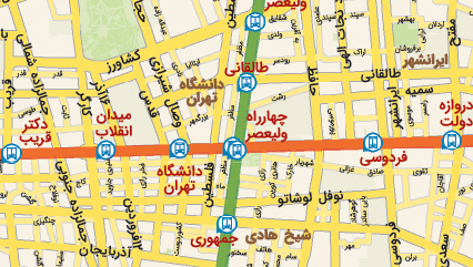 دانلود نقشه خطوط BRT تهران