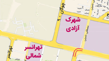 دانلود نقشه منطقه 21 شهرداری تهران